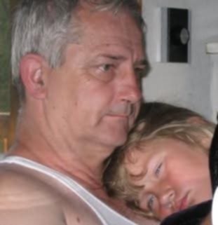 Mike and his niece snuggling